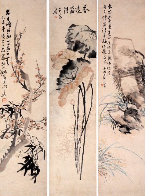 姚又巢之花卉屏-老淮安
